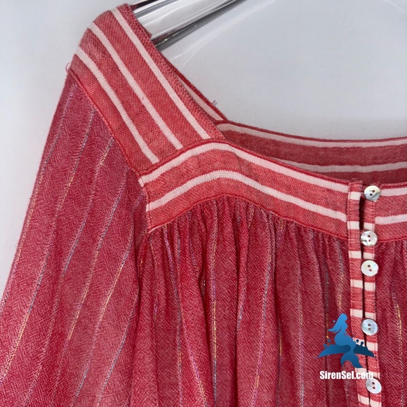 1134 NWOT Free People See Saw Top - Size XS (oversize) - Red - Picture 3 of 16